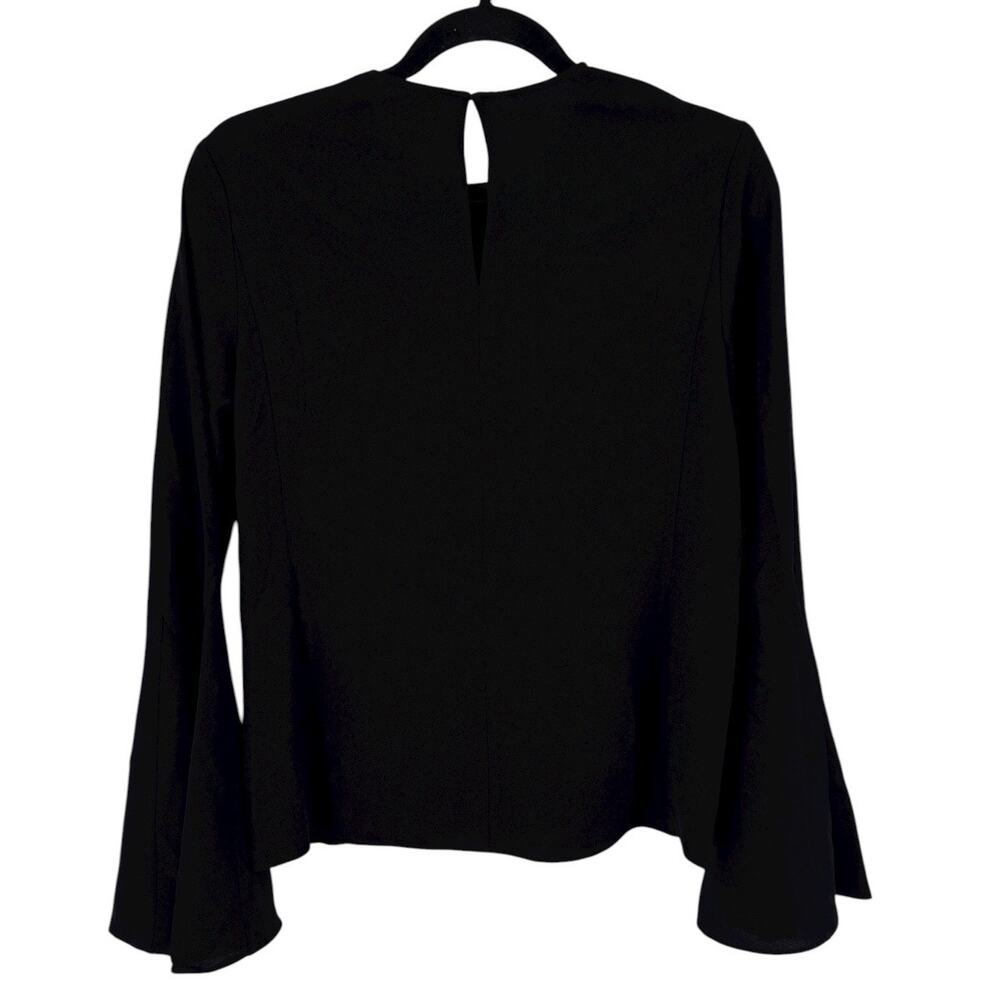 Frame long bell sleeve top blouse black size X-Small XS - Picture 5 of 9